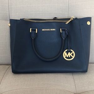 Michael Kors Sutton Handbag in Navy